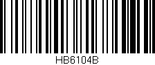 Código de barras (EAN, GTIN, SKU, ISBN): 'HB6104B'
