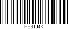 Código de barras (EAN, GTIN, SKU, ISBN): 'HB6104K'