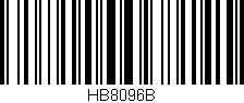 Código de barras (EAN, GTIN, SKU, ISBN): 'HB8096B'
