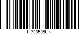 Código de barras (EAN, GTIN, SKU, ISBN): 'HB86505UN'