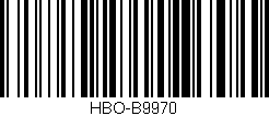 Código de barras (EAN, GTIN, SKU, ISBN): 'HBO-B9970'