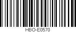 Código de barras (EAN, GTIN, SKU, ISBN): 'HBO-E0570'
