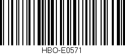 Código de barras (EAN, GTIN, SKU, ISBN): 'HBO-E0571'