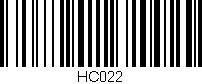 Código de barras (EAN, GTIN, SKU, ISBN): 'HC022'