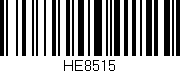 Código de barras (EAN, GTIN, SKU, ISBN): 'HE8515'