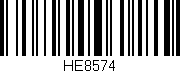 Código de barras (EAN, GTIN, SKU, ISBN): 'HE8574'