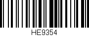 Código de barras (EAN, GTIN, SKU, ISBN): 'HE9354'