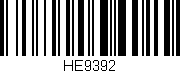Código de barras (EAN, GTIN, SKU, ISBN): 'HE9392'