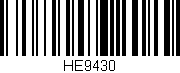 Código de barras (EAN, GTIN, SKU, ISBN): 'HE9430'