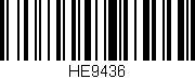 Código de barras (EAN, GTIN, SKU, ISBN): 'HE9436'