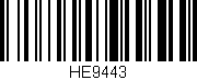 Código de barras (EAN, GTIN, SKU, ISBN): 'HE9443'
