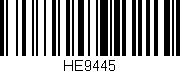 Código de barras (EAN, GTIN, SKU, ISBN): 'HE9445'