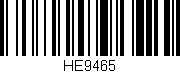 Código de barras (EAN, GTIN, SKU, ISBN): 'HE9465'