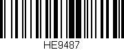 Código de barras (EAN, GTIN, SKU, ISBN): 'HE9487'