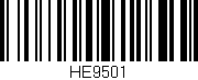 Código de barras (EAN, GTIN, SKU, ISBN): 'HE9501'