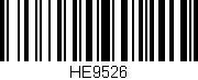 Código de barras (EAN, GTIN, SKU, ISBN): 'HE9526'
