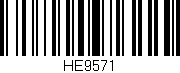 Código de barras (EAN, GTIN, SKU, ISBN): 'HE9571'