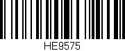 Código de barras (EAN, GTIN, SKU, ISBN): 'HE9575'