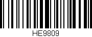 Código de barras (EAN, GTIN, SKU, ISBN): 'HE9809'