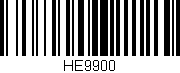 Código de barras (EAN, GTIN, SKU, ISBN): 'HE9900'