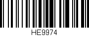 Código de barras (EAN, GTIN, SKU, ISBN): 'HE9974'