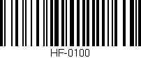 Código de barras (EAN, GTIN, SKU, ISBN): 'HF-0100'