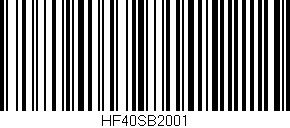 Código de barras (EAN, GTIN, SKU, ISBN): 'HF40SB2001'