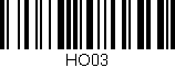 Código de barras (EAN, GTIN, SKU, ISBN): 'HO03'