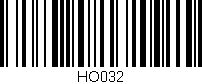 Código de barras (EAN, GTIN, SKU, ISBN): 'HO032'