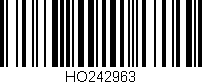 Código de barras (EAN, GTIN, SKU, ISBN): 'HO242963'