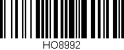Código de barras (EAN, GTIN, SKU, ISBN): 'HO8992'