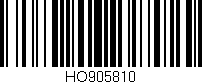 Código de barras (EAN, GTIN, SKU, ISBN): 'HO905810'