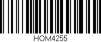 Código de barras (EAN, GTIN, SKU, ISBN): 'HOM4255'