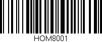 Código de barras (EAN, GTIN, SKU, ISBN): 'HOM8001'