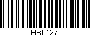 Código de barras (EAN, GTIN, SKU, ISBN): 'HR0127'