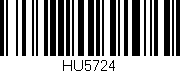 Código de barras (EAN, GTIN, SKU, ISBN): 'HU5724'