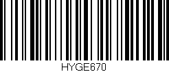Código de barras (EAN, GTIN, SKU, ISBN): 'HYGE670'