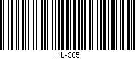 Código de barras (EAN, GTIN, SKU, ISBN): 'Hb-305'