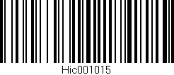 Código de barras (EAN, GTIN, SKU, ISBN): 'Hic001015'