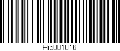 Código de barras (EAN, GTIN, SKU, ISBN): 'Hic001016'