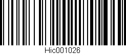 Código de barras (EAN, GTIN, SKU, ISBN): 'Hic001026'