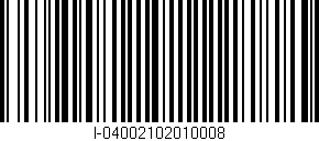 Código de barras (EAN, GTIN, SKU, ISBN): 'I-04002102010008'
