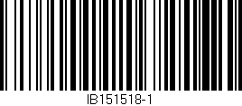 Código de barras (EAN, GTIN, SKU, ISBN): 'IB151518-1'