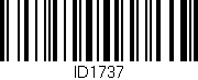 Código de barras (EAN, GTIN, SKU, ISBN): 'ID1737'