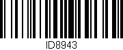 Código de barras (EAN, GTIN, SKU, ISBN): 'ID8943'