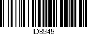 Código de barras (EAN, GTIN, SKU, ISBN): 'ID8949'