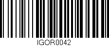 Código de barras (EAN, GTIN, SKU, ISBN): 'IGOR0042'