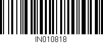 Código de barras (EAN, GTIN, SKU, ISBN): 'IN010818'