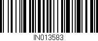 Código de barras (EAN, GTIN, SKU, ISBN): 'IN013583'
