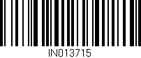 Código de barras (EAN, GTIN, SKU, ISBN): 'IN013715'